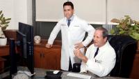 David A. Gudis, MD and Jeffrey N Bruce, MD; Co-Directors for the Center for Skull Base Surgery, having a discussion