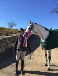 Morgan Panzirer with a horse