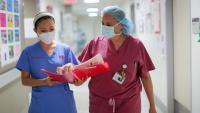 Nurses reviewing chart