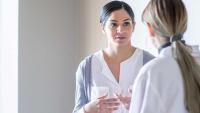 Female patient at doctor's office