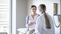 Female patient at doctor's office