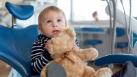 toddler at their first dentist appointment