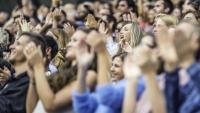 summer crowd cheering