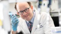 Dr. Aaron Viny in his lab at Columbia