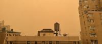 orange sky in New York City caused by smoke from Canadian wildfires June 7 2023